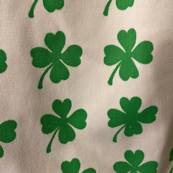 Vintage 1970s White Shamrock Irish Dress. Size: 12 USED! - Picture 9 of 9